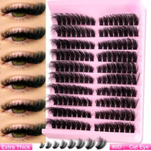 160 Cils en Grappe DIY | Volume Naturel | Plateau Mixte 8-16mm | Extension Cils